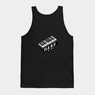 Keyboard Piano Girl Tank Top